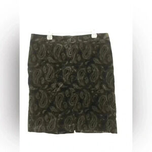 Vintage Tommy Hilfiger Velvet Paisley Skirt Size 14